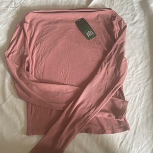 Wild Fable Women's Dusty Rose Long Sleeve Tee
